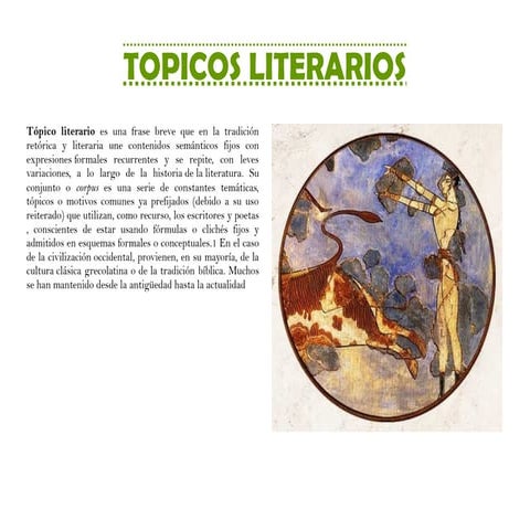 Tópicos literarios del Renacimiento | PPTX