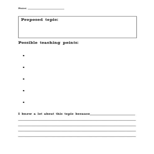 Topic planning outline | PDF