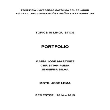 Topics in Linguistics Portfolio: Technology 