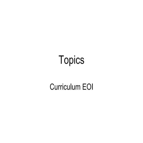 Topics Eoi