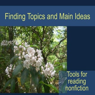 Topics and main ideas
