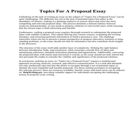 Topics For A Proposal Essay.pdf