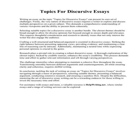 Topics For Discursive Essays.pdf