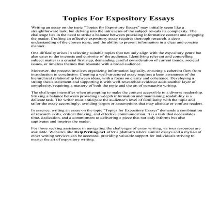 Topics For Expository Essays.pdf