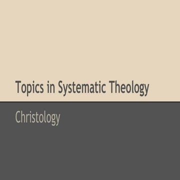 Christology - Topics in Theology | PPTX