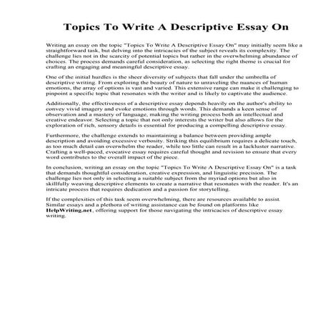 Topics To Write A Descriptive Essay On.pdf