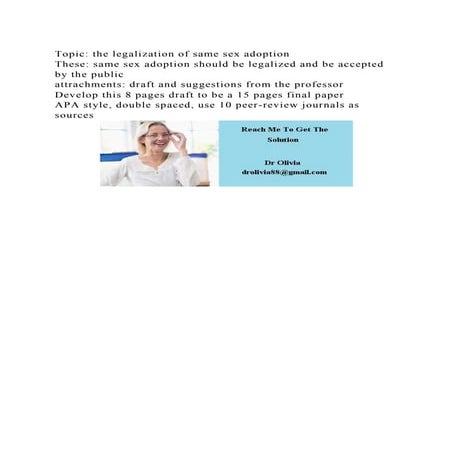 Topic the legalization of same sex adoptionThese same sex adopti.docx