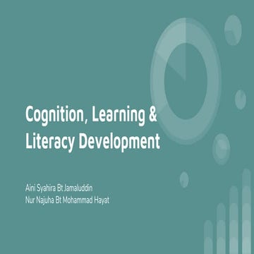 Cognition, Learning and Literacy Development