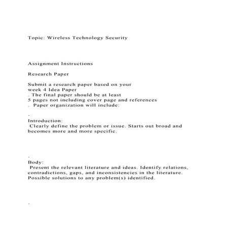 Topic Wireless Technology SecurityAssignment Instruct.docx