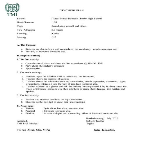 INTRODUCE SOMEONE ELSE