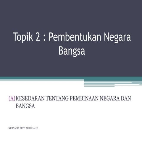 Konsep Negara & Pembentukan Negara Malaysia : Pengajian Malaysia | PPTX