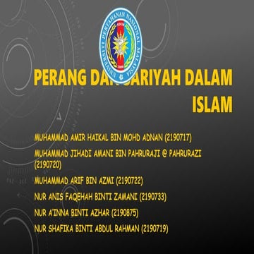 Topik 5 perang dan sariyah dalam islam