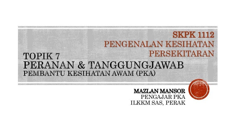 Topik 7 Bidang Program Kesihatan Awam Pptx