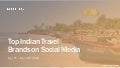 Top Indian Travel Brands on Social Media