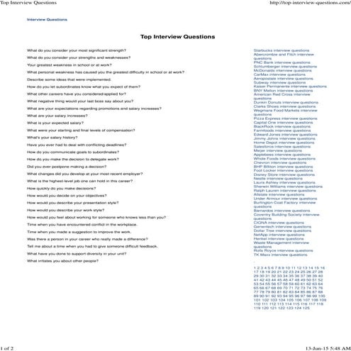 Top interview questions | PDF