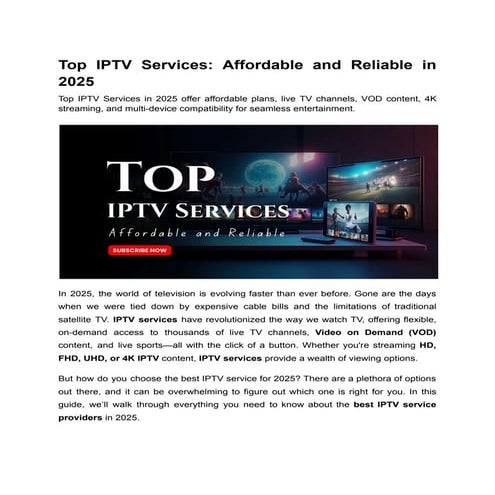 Top IPTV Services_ Affordable and Reliable in 2025.pdf
