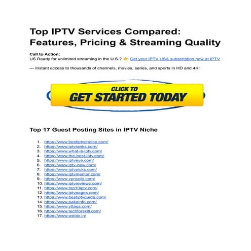 Top IPTV Services Compared_ Features, Pricing & Streaming Quality