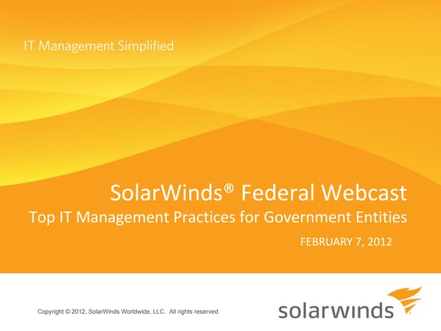 Top IT Management Practices for Government Entities