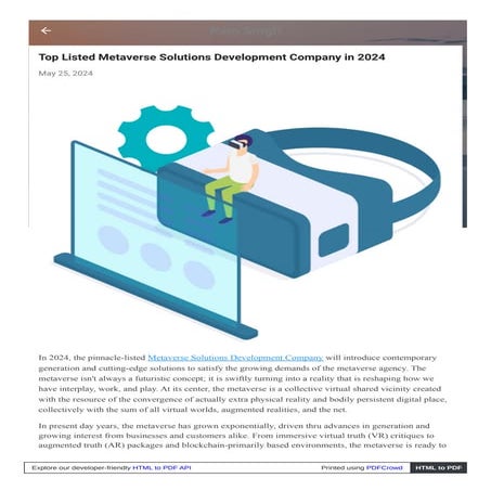 Top Listed Metaverse Solutions Development Company in 2024.pdf