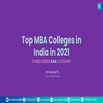 Top mba colleges in india in 2021  comes under aaa category 