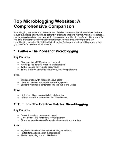 Image 361: Top Microblogging Websites for Quick & Engaging Content.docx
