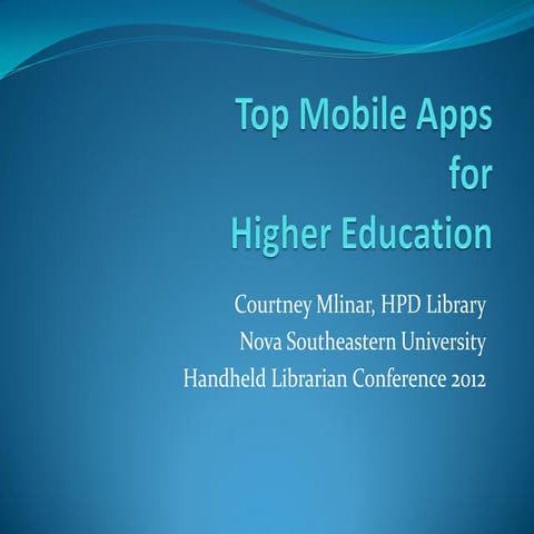 Top mobile apps for Higher Education