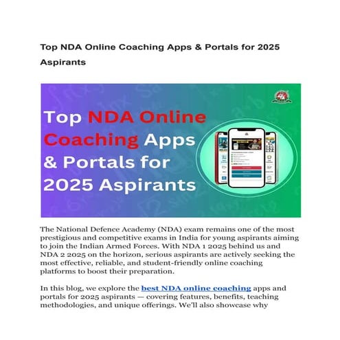 Top NDA Online Coaching Apps & Portals for 2025 Aspirants.pdf