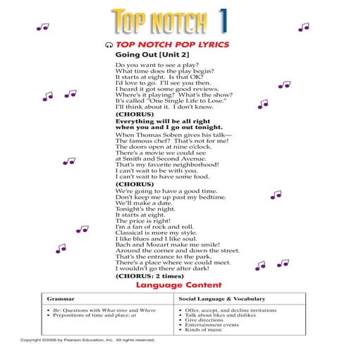 Top notch 1 Unit 02 | PDF