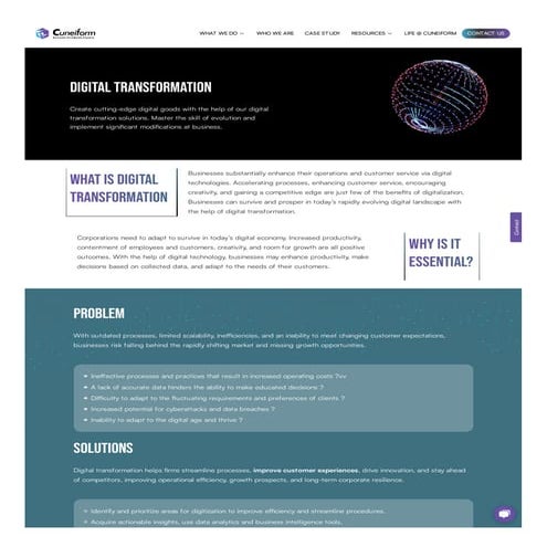 Top notch digital transformation service provider company USA are cuneiform .