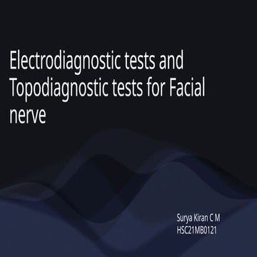 Tests of facial nerve | PPTX