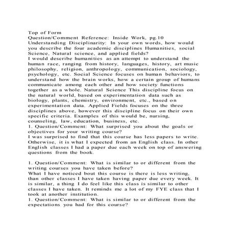 Top of form questioncomment reference inside work, pg.10 unders