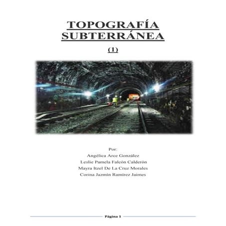 Topografía subterránea ensayo 2