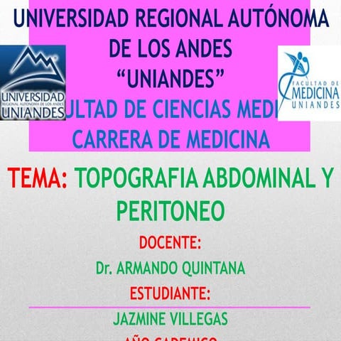 Topografia abdominal y peritoneo