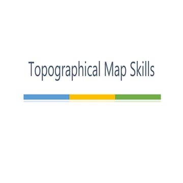 Sec 2 Geography Topographical Map Skills