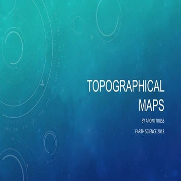 Topographical Maps AYA 2013