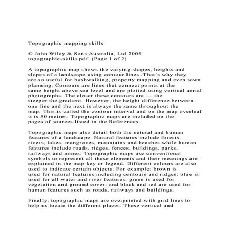 Topographic mapping skills© John Wiley & Sons Australia, L.docx