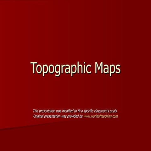 Topographic maps for UDL lesson