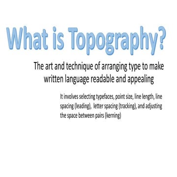 Topography
