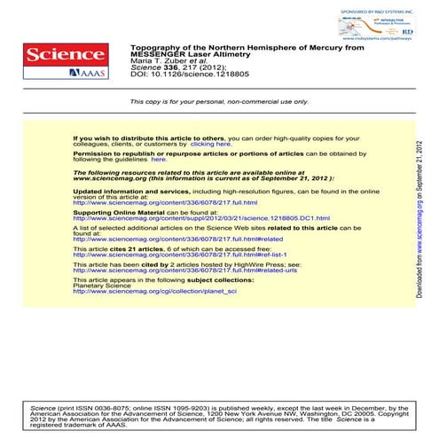 Topography of northern_hemisphere_of_mercury_from_messenger_altimeter