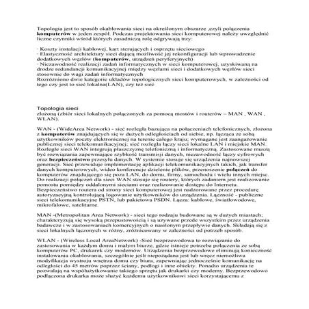 Topologia sieci | PDF