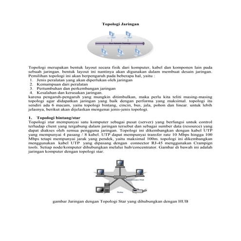 Topologi Jaringan