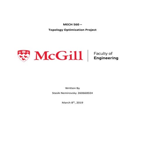 Topology optimization - Metal Bracket | PDF