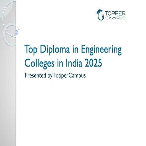 India’s Best Diploma in Engineering Programs for Future Technicians | PDF