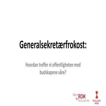 Generalsekretærfrokost 23.05.16