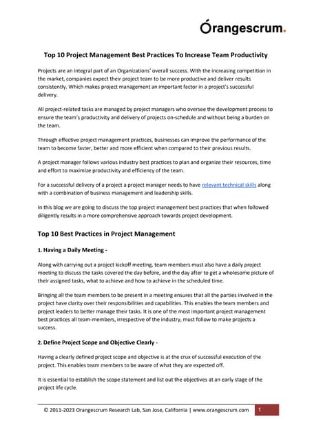 Top Project Management Best Practices.pdf | Free Download