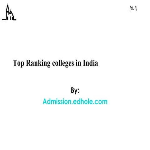 Top ranking colleges in india