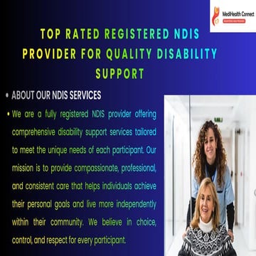 Top-Rated Registered NDIS Provider Offering Quality Disability Support ...