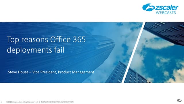 Top reasons o365 deployments fail