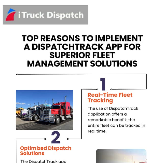 Top Reasons to Implement a DispatchTrack App for Superior Fleet Management So...