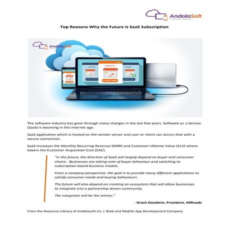 Top reasons why the future is SaaS Subscription
